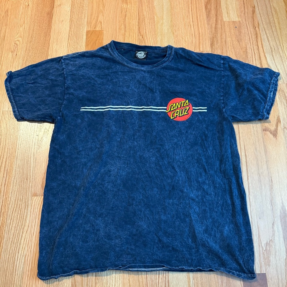 Santa Cruz Skateboards Navy Tee with Red Logo